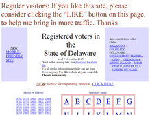 Tablet Screenshot of delawarevoters.info